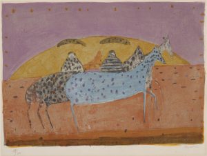 Grafika Konjički, slikarja Zorana Mušiča