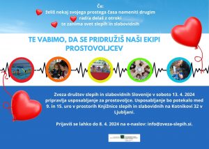 Plakat vabila na usposabljanje za prostovoljce