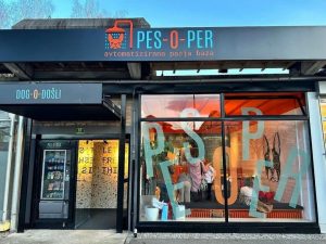 Na fotografiji je zgradba pasje postaje Pes-o-per na Tržaški